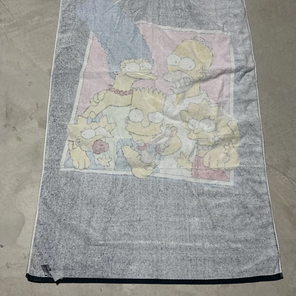 A La Carte Saydah The Simpsons 90's Vintage Beach Bath Towel Bart Lisa Homer